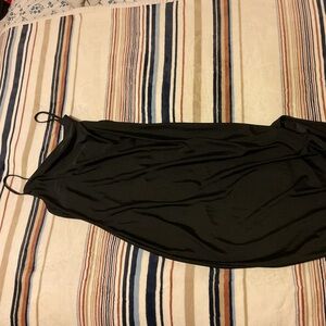 Elegant Black Satin Dress